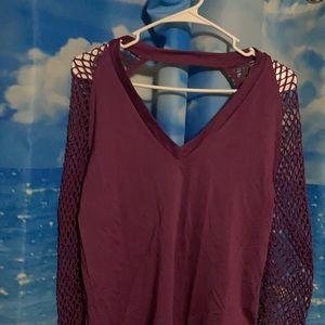Plum colored women’s sexy top